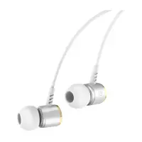 Наушники проводные Hoco M42 Ice rhyme wire control цвет белый плюс серебро                          
