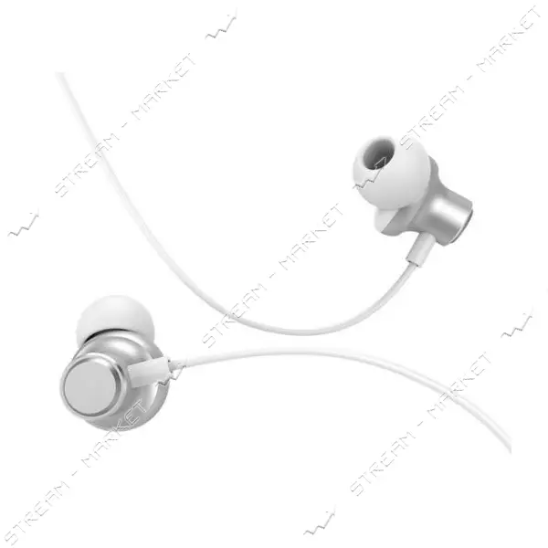 Наушники проводные Hoco M44 Magic sound wired earphones серебро
