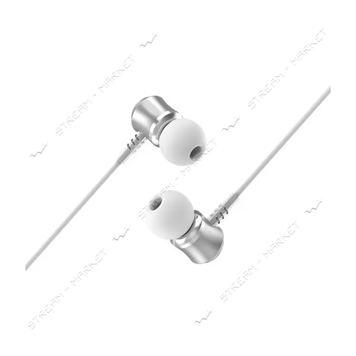 Наушники проводные Hoco M46 Jewel sound universal серебро