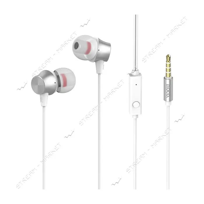 Наушники проводные Hoco M51 Proper sound белые                                                      