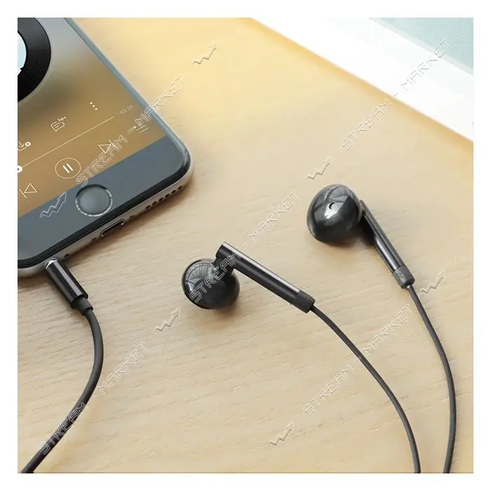 Наушники проводные Hoco M53 Exquisite sound wired черные