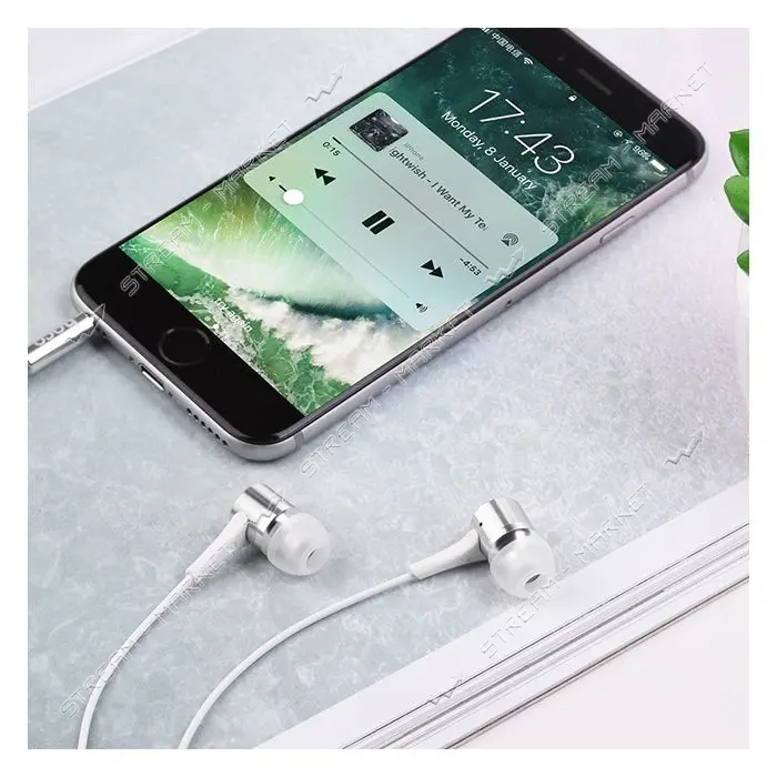 Наушники проводные Hoco M54 Pure music wired белые
