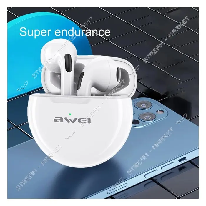 Bluetooth Наушники Awei T17 mini белые                                                              