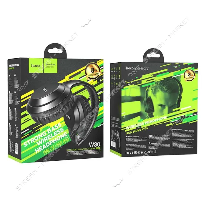 Bluetooth наушники Hoco W30 Fun черные                                                              