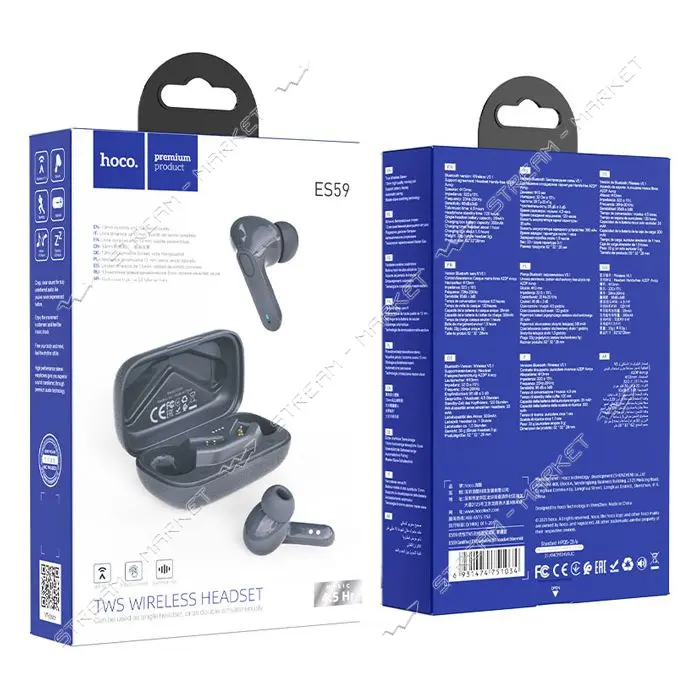 Bluetooth Наушники Hoco ES59 Gratified TW синие