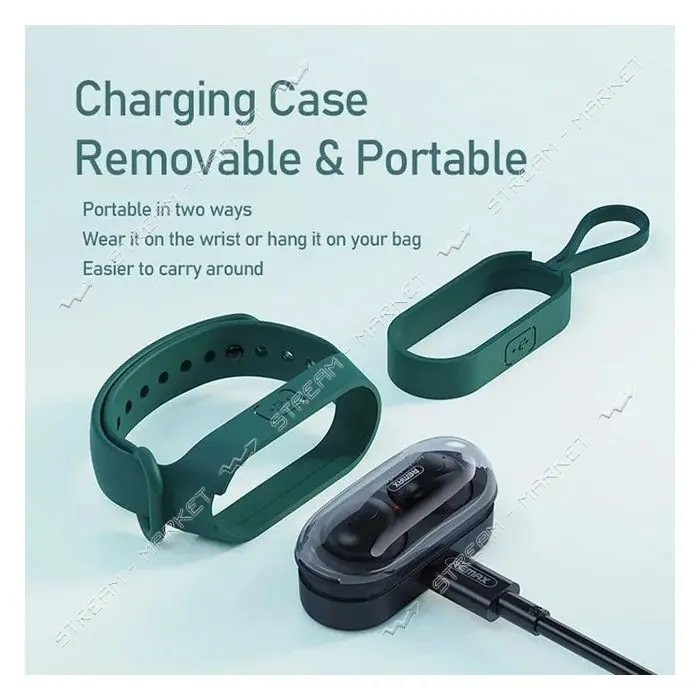 Bluetooth Наушники Remax TWS-15 черные                                                              