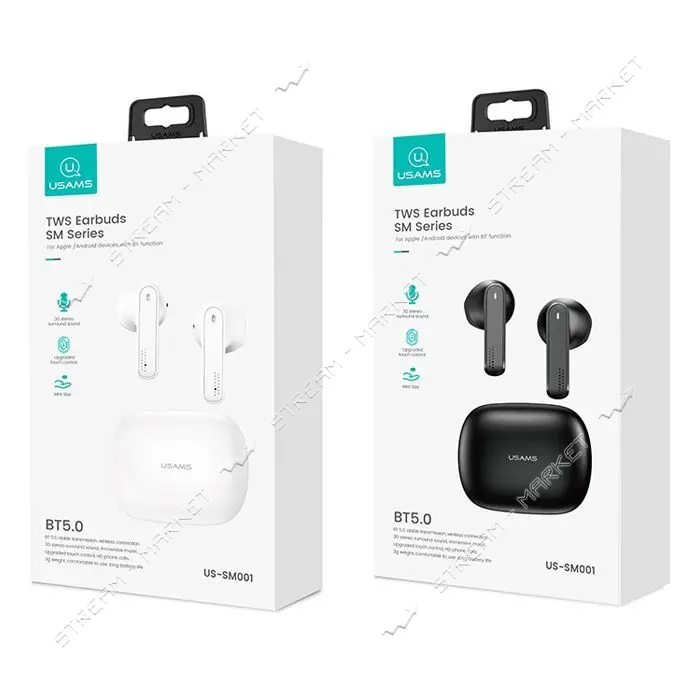 Bluetooth Наушники Usams BHUSM01 белые                                                              