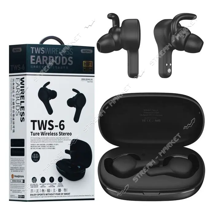 Bluetooth наушники Remax TWS-6 фиолетовые
