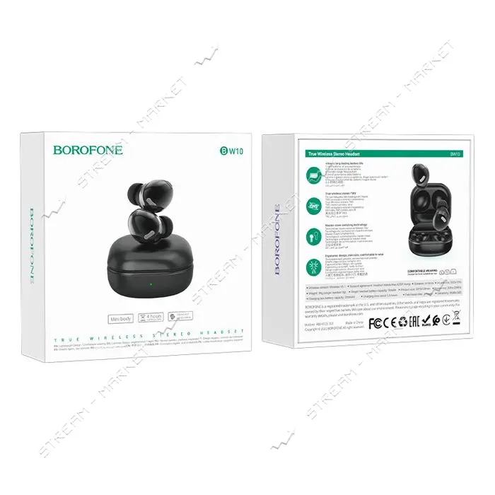 Bluetooth наушники Borofone BW10 Magic rhyme true черные