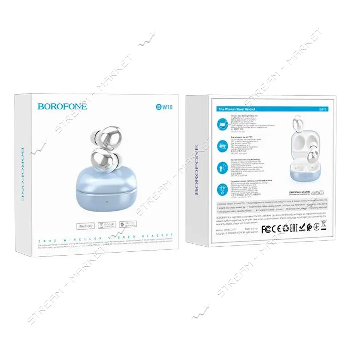 Bluetooth наушники Borofone BW10 Magic rhyme true синие                                             