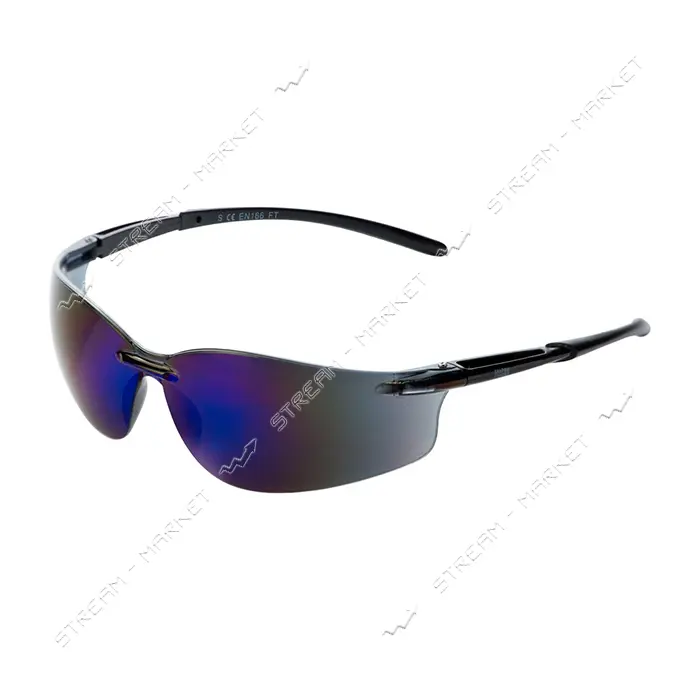 Очки защитные Sigma 9410531 Falcon anti-scratch синее зеркало                                       