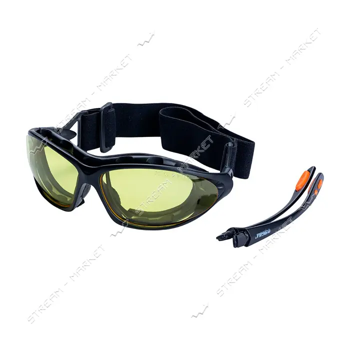 Очки с обтюратором и сменными дужками Sigma 9410921 Super Zoom anti-scratch anti-fog янтарь