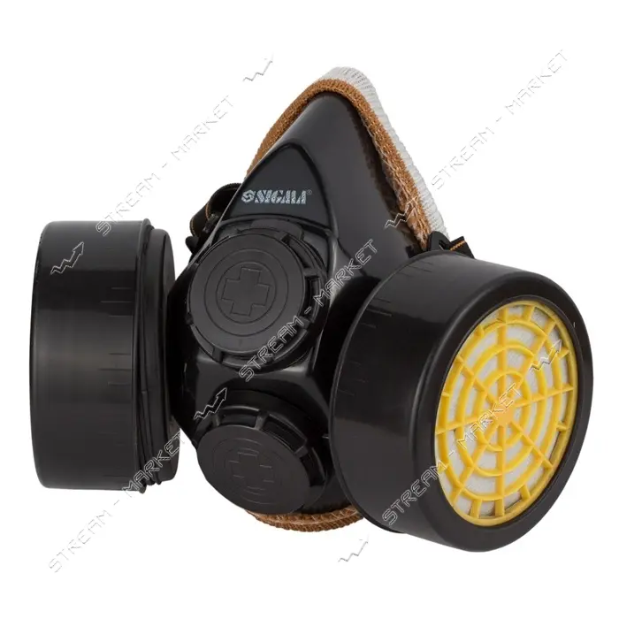 Респиратор Sigma 9422211 с угольным фильтром 2 фильтра