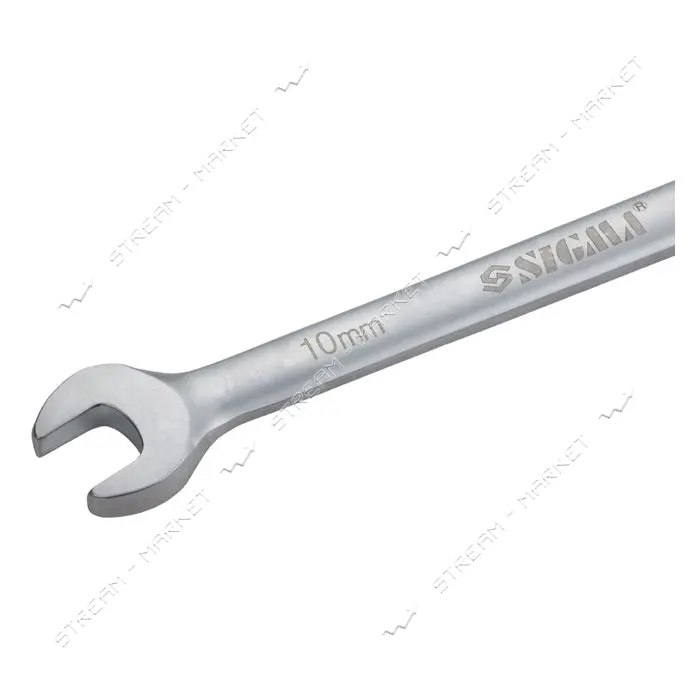 Ключ рожково-накидной трещоточный Sigma 6022101 10мм CrV SATINE