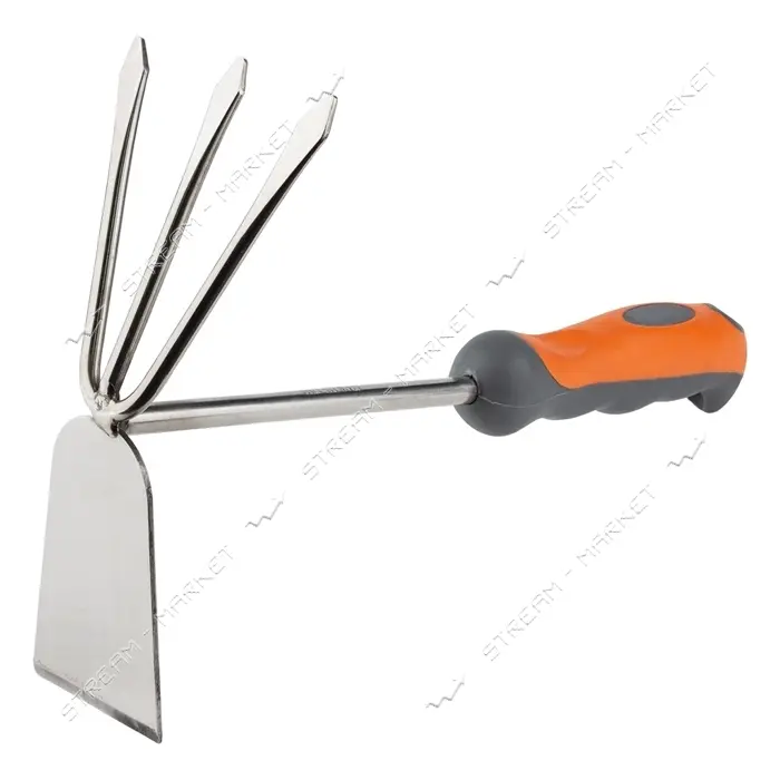 Мотыга Sigma flora 5041454 комбинированная плоская на 3 зубца из нержавейки ABS плюс TPR            