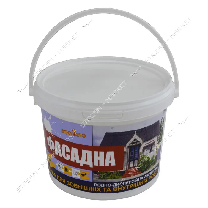 Краска водоэмульсионная Будмисто Фасадная 7кг                                                       
