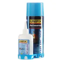 Супер клей UNIFIX с активатором для МДФ и дерева 400мл плюс 100г                                    