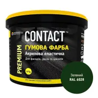 Краска резиновая Contact RAL-6028 6кг зеленая                                                       