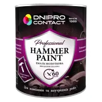 Эмаль молотковая антикоррозионная Днепр-Контакт Hammer Paint 2л черный