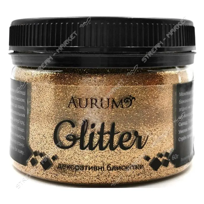 Декоративные блестки Aurum Глиттер 60г бронзовый