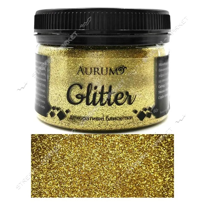 Декоративные блестки Aurum Глиттер 60г золотой