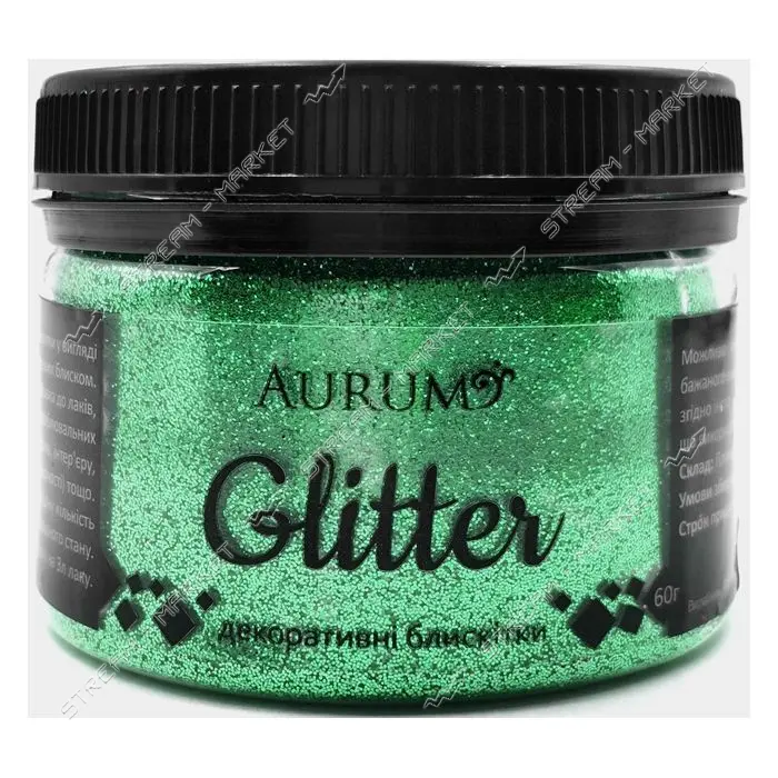Декоративные блестки Aurum Глиттер 60г изумрудный                                                   