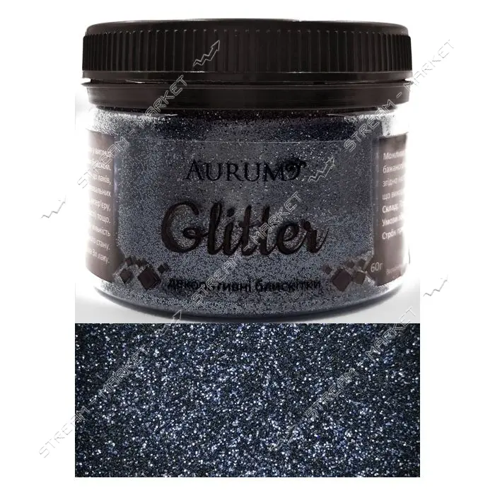 Декоративные блестки Aurum Глиттер 60г черный