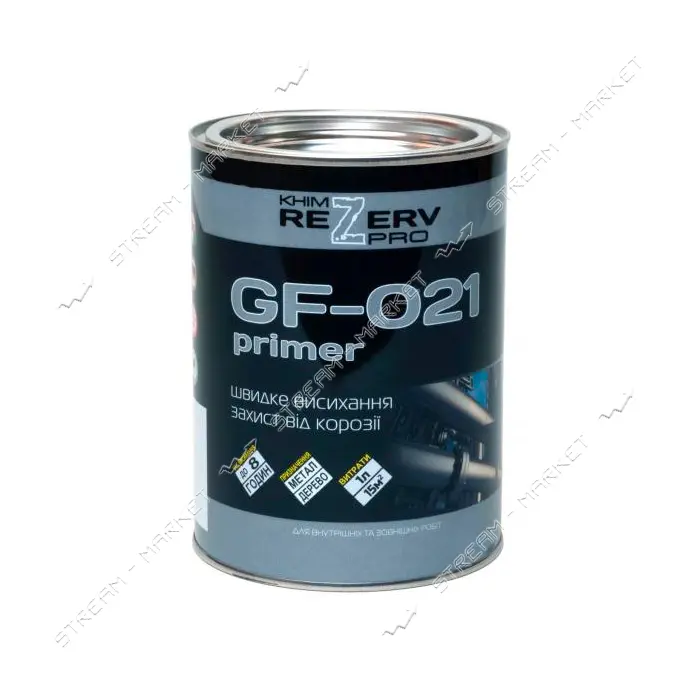 Грунт алкидный Khimrezerv Pro ГФ-021 0.9кг серый