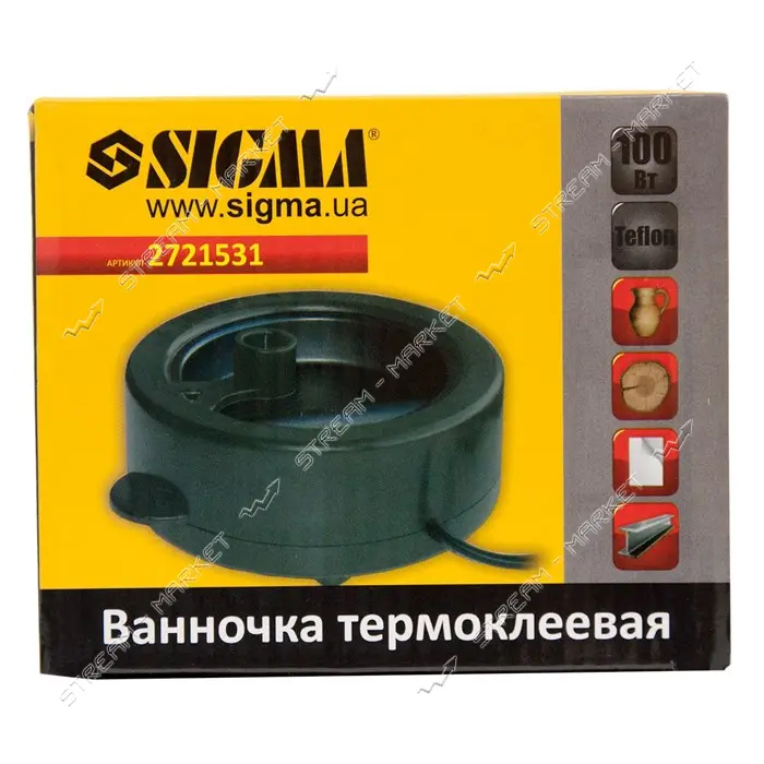 Ванночка термоклеевая Sigma 272131 100Вт с тефлоновым покрытием                                     