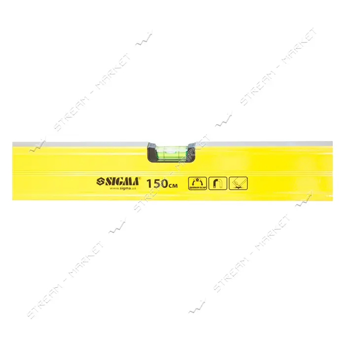 Уровень магнитный Sigma 3732151 3 капсулы плюс глазок 150см                                         