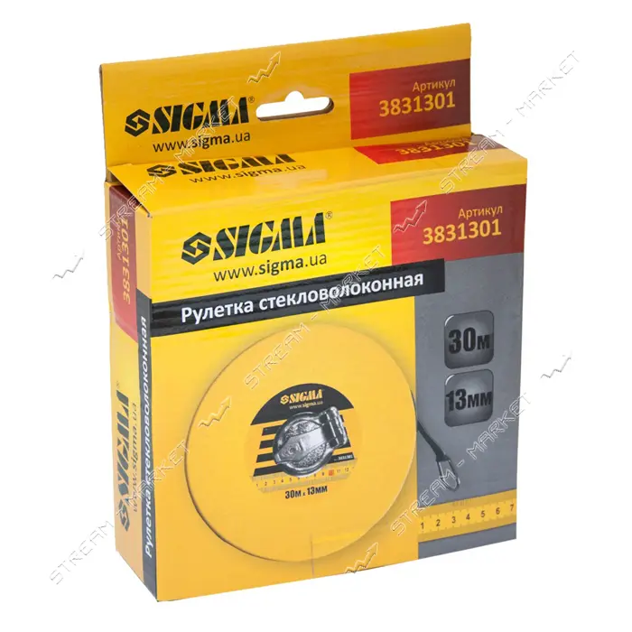 Рулетка Sigma 3831301 стекловолокно 30м 13мм                                                        