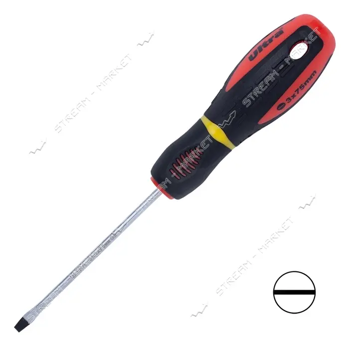 Отвертка шлицевая Ultra 4000152 SL 3х75мм S2 Profi                                                  