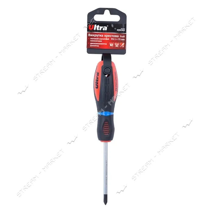 Отвертка крестовая Ultra 4000362 Profi PH 1х75мм S2                                                 