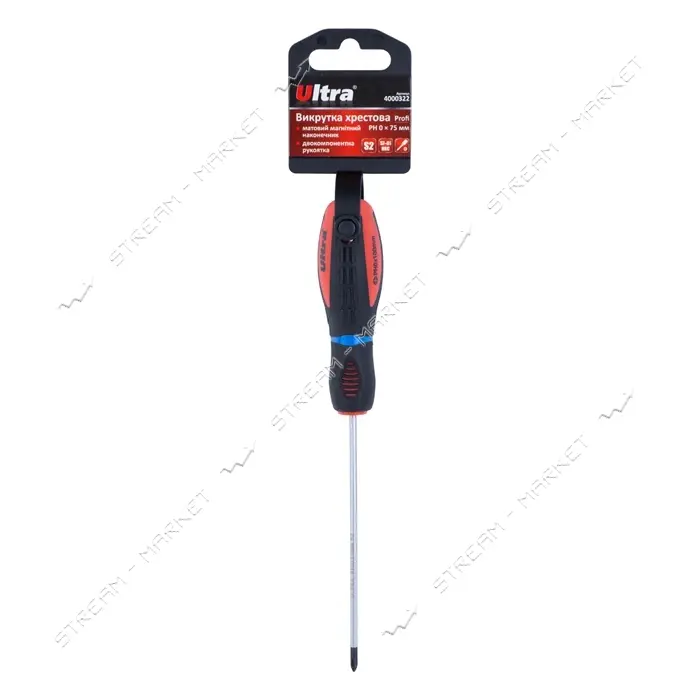 Отвертка крестовая Ultra 400322 Profi PH 0х100мм S2                                                 