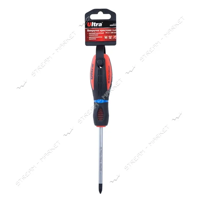 Отвертка крестовая Ultra 4000412 Profi PH 2х100мм S2