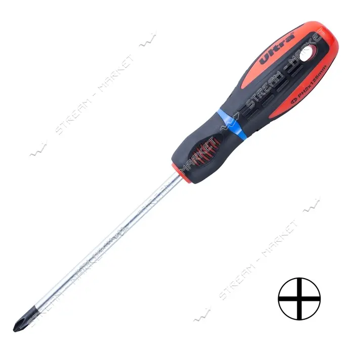 Отвертка крестовая Ultra 4000422 Profi PH 2х125мм S2                                                