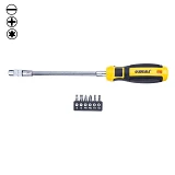Отвертка с гибким валом Sigma 4009721 плюс биты 6шт CrV Mega                                        