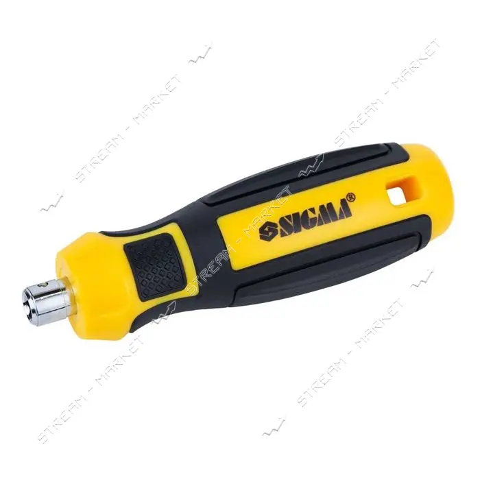 Отвертка с двухсторонними битами Sigma 4009711 6 в 1 плюс адаптер CrV Mega