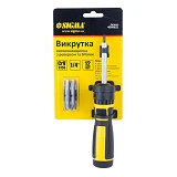 Отвертка с двухсторонними битами Sigma 4009821 6 в 1 плюс адаптер CrV Mega