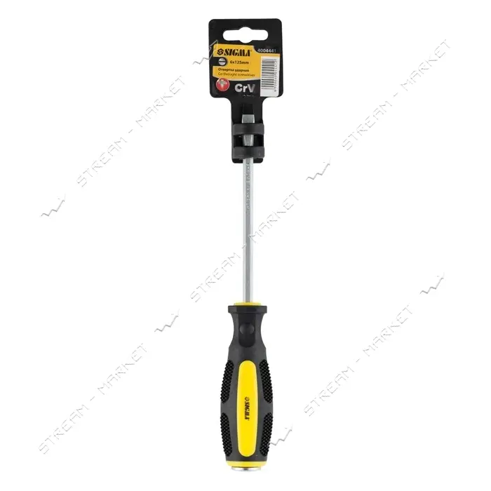Отвертка ударная шлицевая Sigma 4004441 SL 6х125мм под ключ CrV                                     