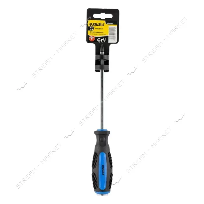 Отвертка ударная крестовая Sigma 4004621 PH 1х125мм под ключ CrV