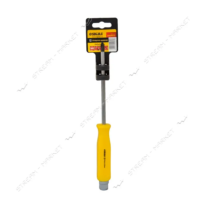 Отвертка ударная крестовая Sigma 4004931 PH 2х125мм под ключ CrV