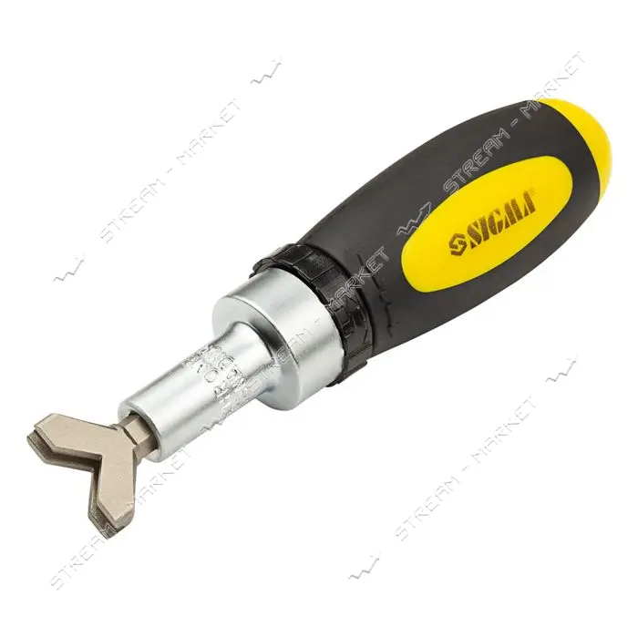 Отвертка с реверсом Sigma 4002501 плюс биты 101шт CrV пластикоый кейс                               