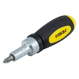 Отвертка с реверсом Sigma 4002511 плюс насадки торцевые и биты 1/4" 36шт CrV пластиковый кейс       