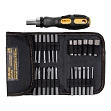 Отвертка с реверсом Sigma 4002111 плюс насадки торцевые и биты 1/4" 24шт CrV                        