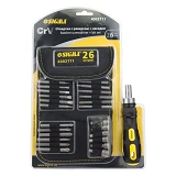 Отвертка с реверсом Sigma 4002111 плюс насадки торцевые и биты 1/4" 24шт CrV                        