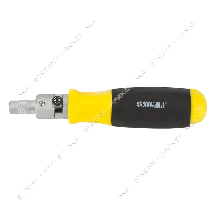 Отвертка с реверсом Sigma 4001131 плюс трещотка плюс биты 11шт CrV