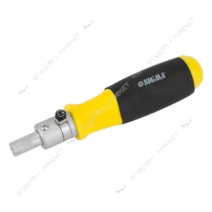 Отвертка с реверсом Sigma 4001131 плюс трещотка плюс биты 11шт CrV