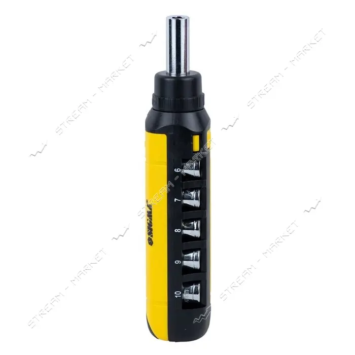 Отвертка с реверсом Sigma 4001931 плюс насадки торцевые и биты 1/4" 13шт CrV