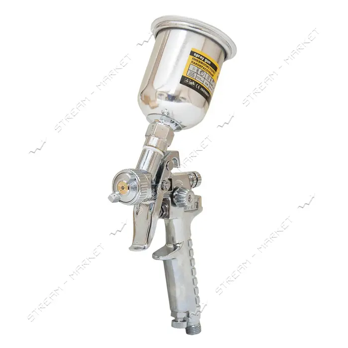 Краскораспылитель Sigma 6812031 HVLP-mini  0.8 хром с в/б метал., 100мл                             